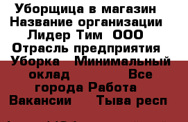 Уборщица в магазин › Название организации ­ Лидер Тим, ООО › Отрасль предприятия ­ Уборка › Минимальный оклад ­ 20 000 - Все города Работа » Вакансии   . Тыва респ.